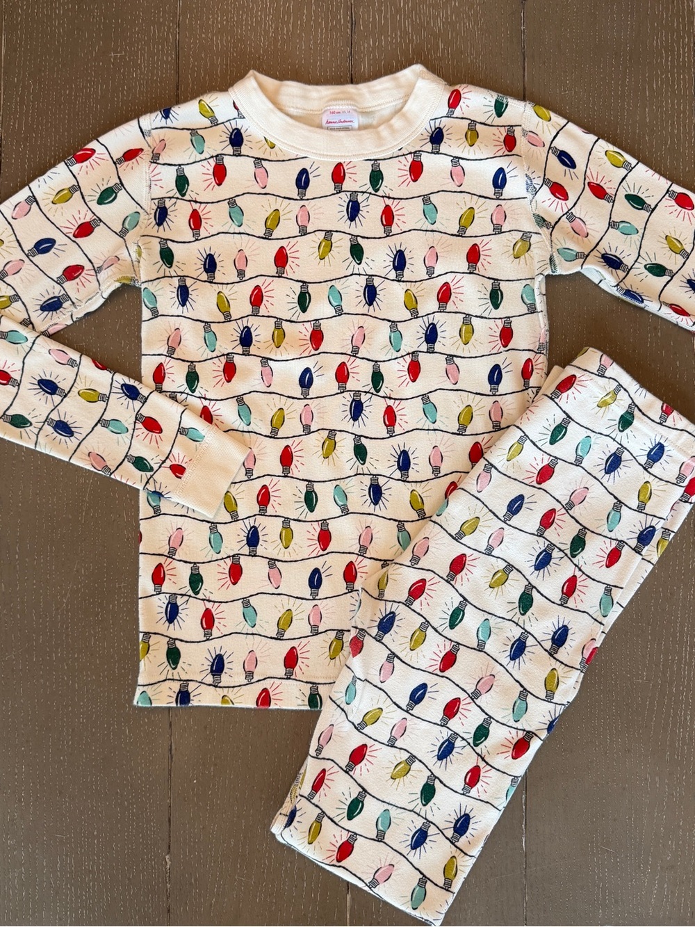 Hanna Andersson Kids’ Christmas Lights HannaJams Pajama Set • Size 14 (160cm) XL
